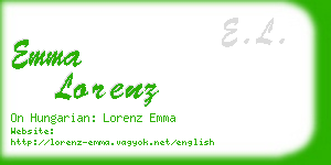 emma lorenz business card